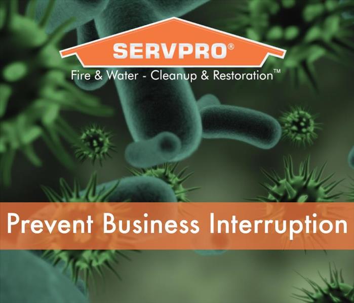 a graphic that says prevent business interruption